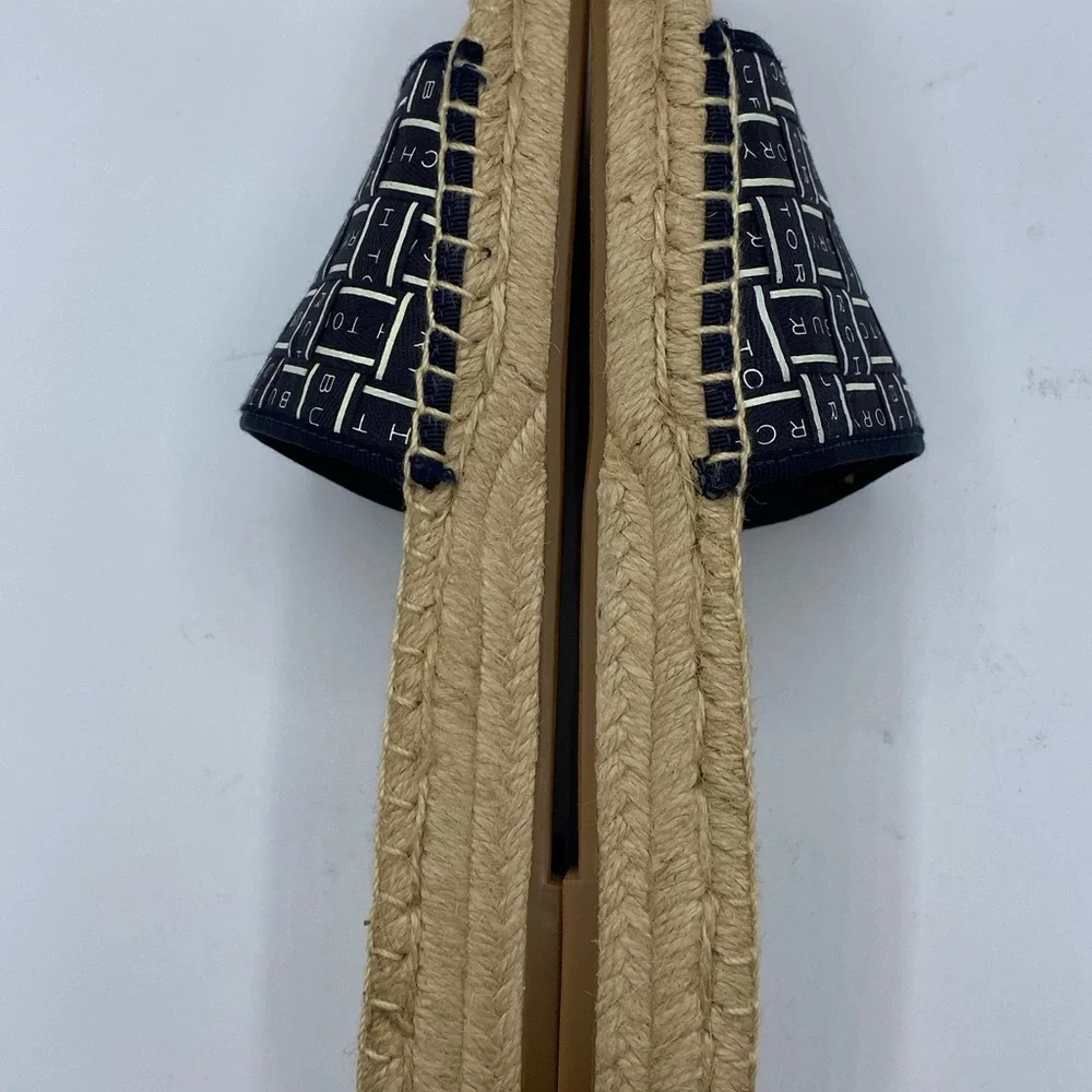 TORY BURCH TORY RIBBON ESPADRILLE SLIDE NIB‎ size 7